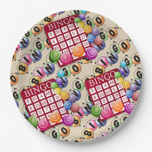 Bingo Fun Paper Plate (Front)