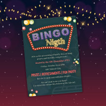 BINGO fundraiser card school community fun party