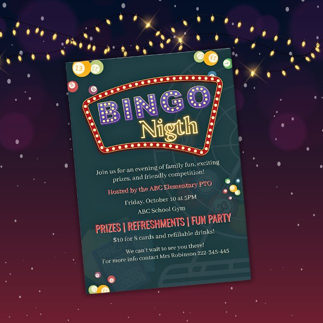 BINGO fundraiser card school community fun party  (Creator Uploaded)