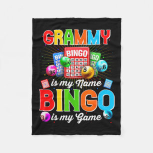 Bingo Funny Grammy Is My Name Bingo Is My Game Xma Fleece Blanket