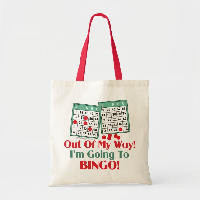 Bingo Funny Saying Tote Bag (Front)