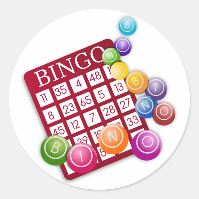Bingo Game Classic Round Sticker (Front)