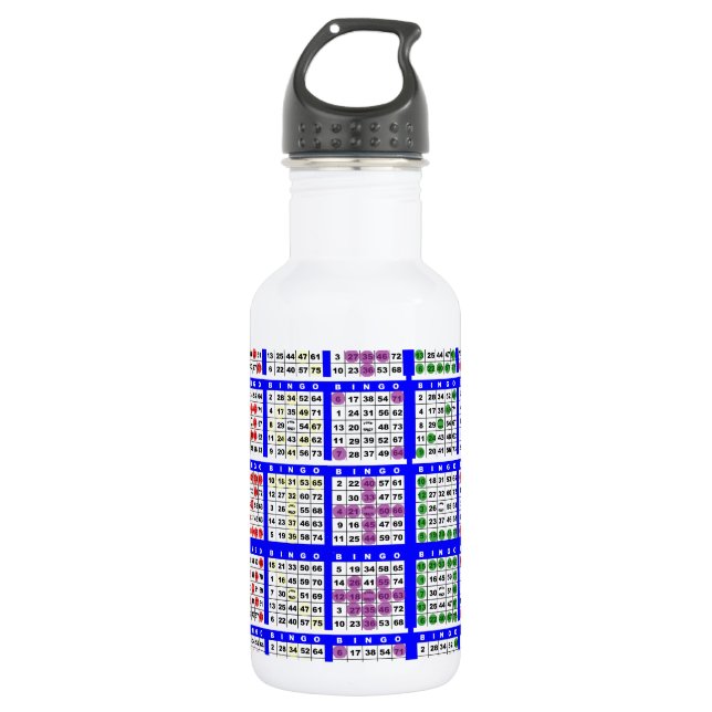 Bingo Game Patterns Large Grid 532 Ml Water Bottle (Front)