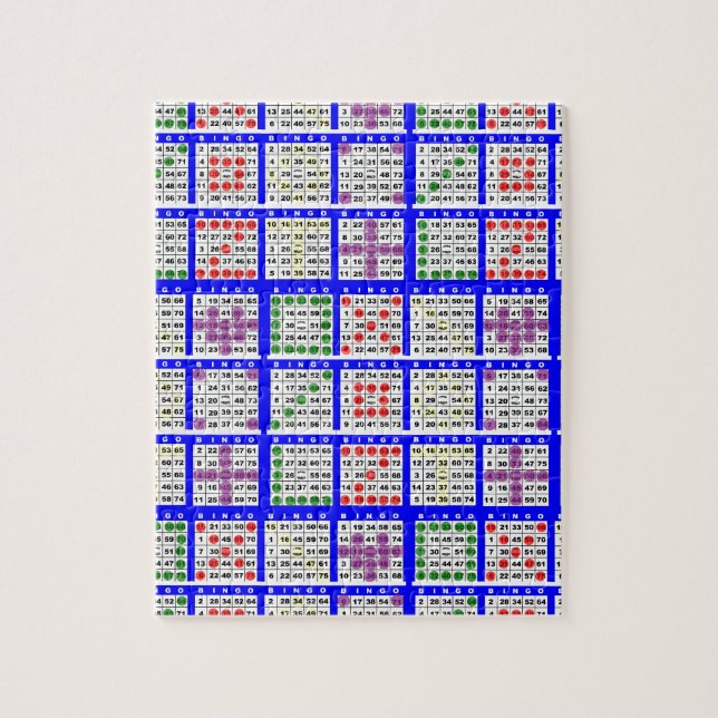 Bingo Game Patterns Large Jigsaw Puzzle (Vertical)