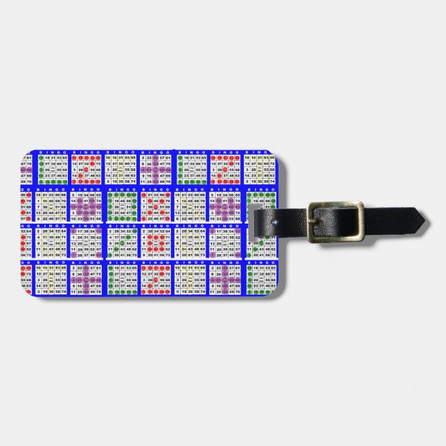 Bingo Game Patterns Large Luggage Tag (Front Horizontal)