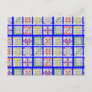 Bingo Game Patterns Large Postcard
