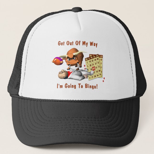 Bingo: Get Out Of My Way Trucker Hat (Front)
