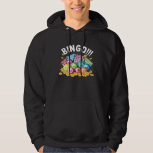 Bingo  Grandpa Daubers Gamblers Vintage Playing Hoodie