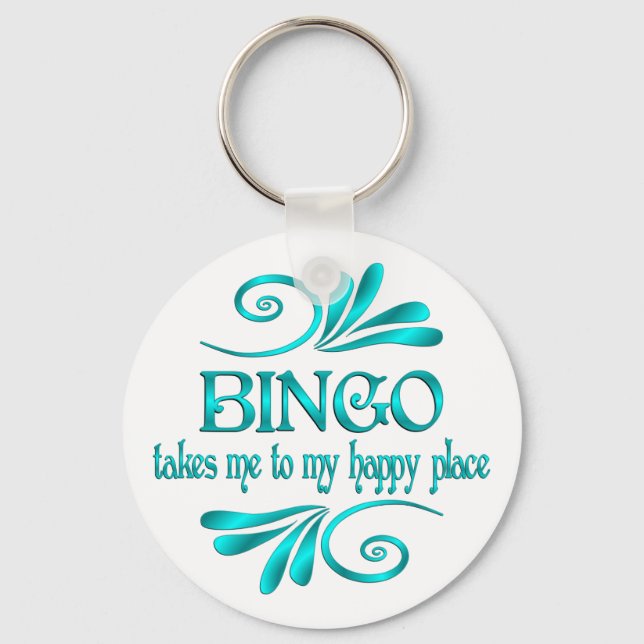 Bingo Happy Place Key Ring (Front)