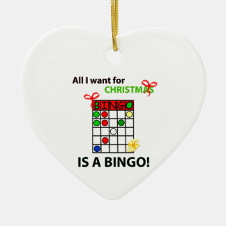 BINGO I want a bingo  for Christmas Ceramic Tree Decoration