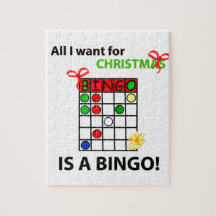 BINGO I want a bingo  for Christmas Jigsaw Puzzle