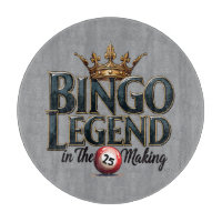 Bingo Legend Crowned in Gold Retro Typography