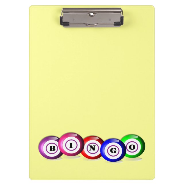 Bingo Lovers Personalised Lucky Bingo Board Clipboard (Front)