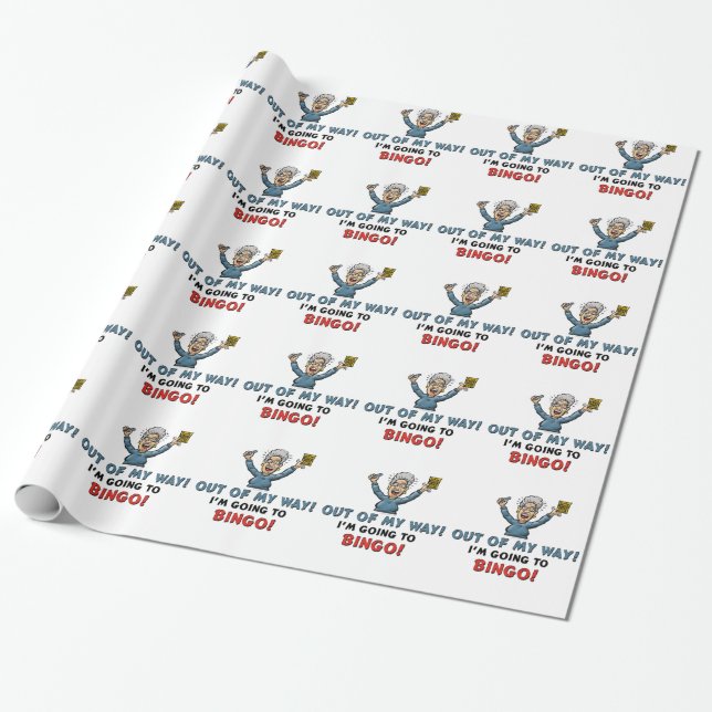 Bingo Lovers Wrapping Paper (Unrolled)
