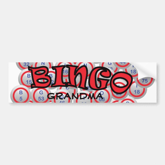 Bingo "Name" over Bingo Balls Bumper Sticker (Front)