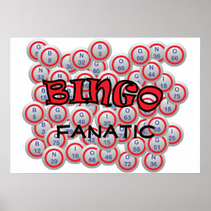 Bingo "Name" over Bingo Balls Poster