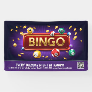 Bingo Night Banner PTO PTA Church Banner