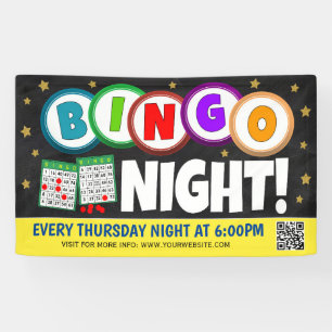 Bingo Night Banner with qr code