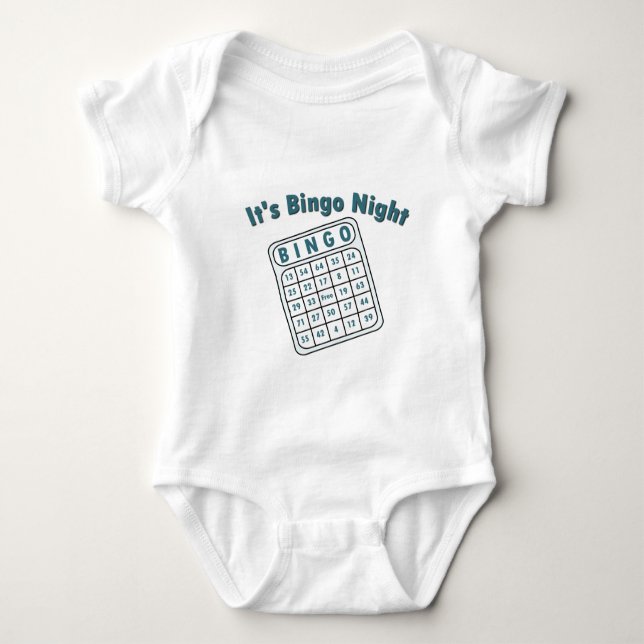 Bingo Night Card Baby Bodysuit (Front)