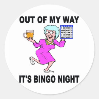 BINGO NIGHT CLASSIC ROUND STICKER