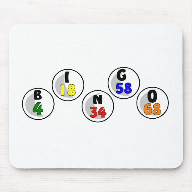 Bingo Numbers Mouse Pad (Front)