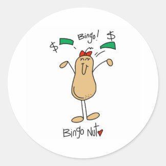 Bingo Nut Classic Round Sticker