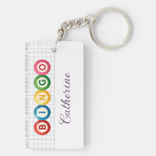 Bingo Personalized Keychain (Back)