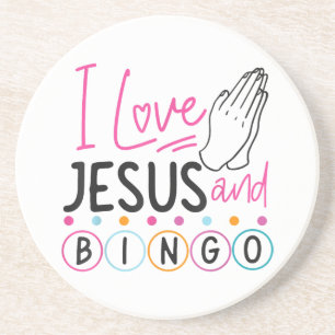 Bingo Player Jesus Faith Christian I Love Jesus An Coaster