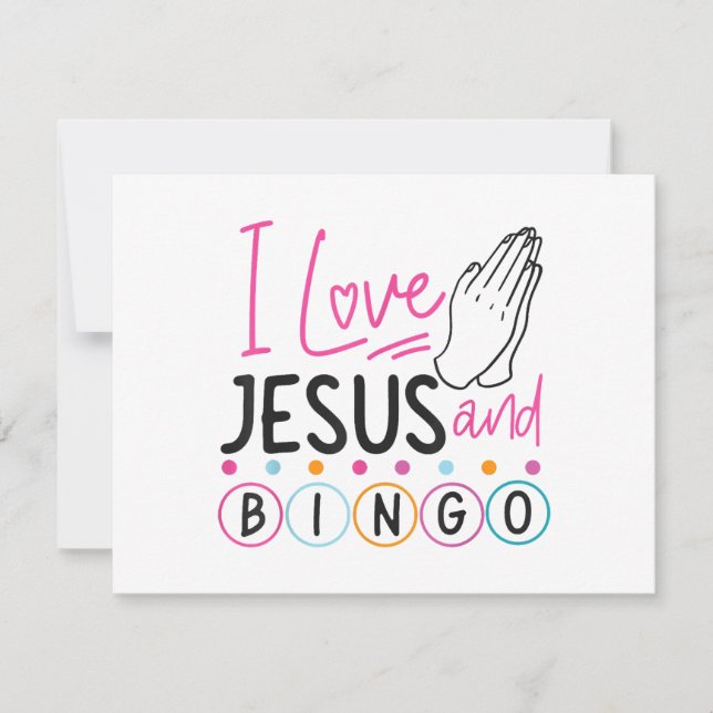 Bingo Player Jesus Faith Christian I Love Jesus An Holiday Card (Front)