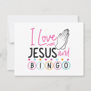 Bingo Player Jesus Faith Christian I Love Jesus An Holiday Card