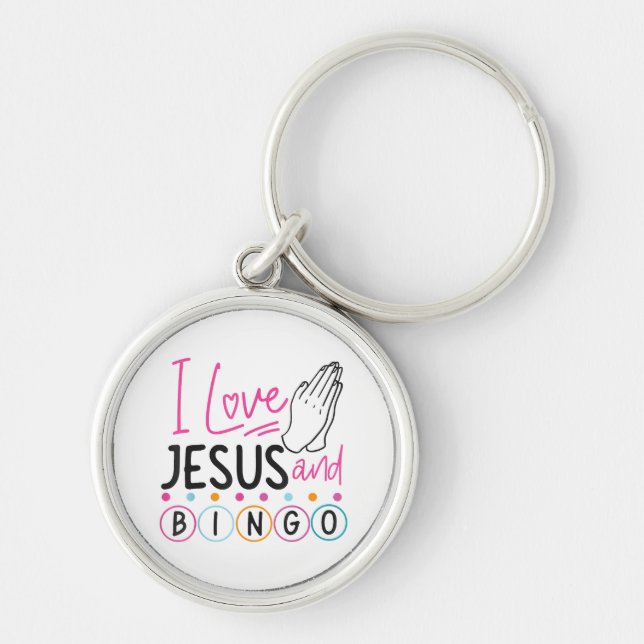 Bingo Player Jesus Faith Christian I Love Jesus An Key Ring (Front)