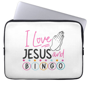 Bingo Player Jesus Faith Christian I Love Jesus An Laptop Sleeve