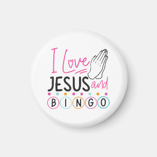 Bingo Player Jesus Faith Christian I Love Jesus An Magnet