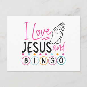 Bingo Player Jesus Faith Christian I Love Jesus An Postcard