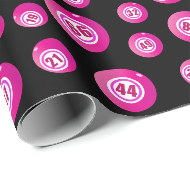 Bingo Player Pink Balls Wrapping Paper (Roll Corner)