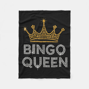 Bingo Queen Bingo Player Game Party Funny Women Gi Fleece Blanket