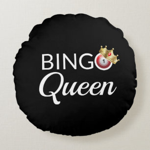 Bingo Queen Round Pillow