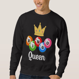 Bingo Queen Womens Bingo Player Caller Sweatshirt