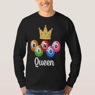 Bingo Queen Womens Bingo Player Caller T-Shirt