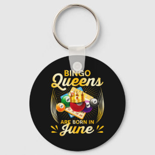 Bingo Queens Are Born In June Vintage Christmas Xm Key Ring