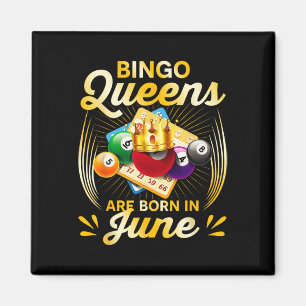 Bingo Queens Are Born In June Vintage Christmas Xm Magnet