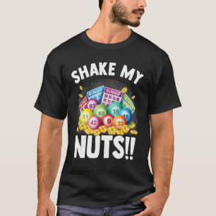 Bingo Shake Casino Gambling Grandpa Lottery Dauber T-Shirt