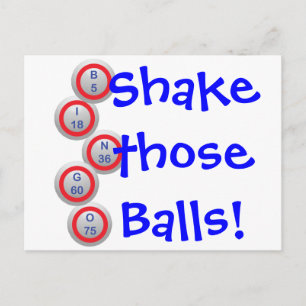 Bingo! Shake those Balls! Postcard