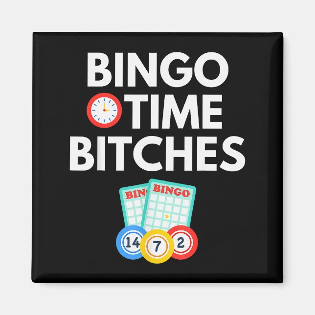 Bingo Time Es Funny Bingo Player Game Lover Gift H Magnet (Front)