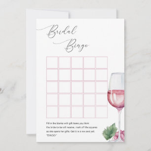 Bingo Vino before Vows Bridal Shower Game Invitation