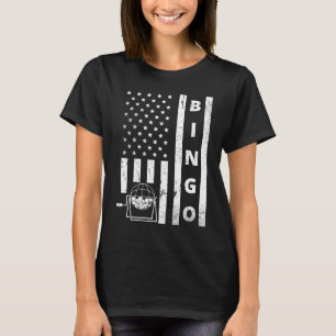 Bingo Vintage US Flag Gambling Casino Bingo 1 T-Shirt