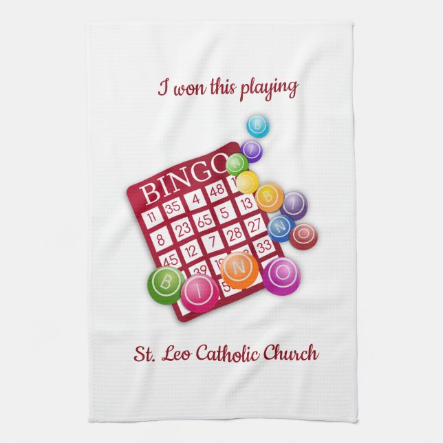 Bingo Winner Kitchen Towel (Vertical)