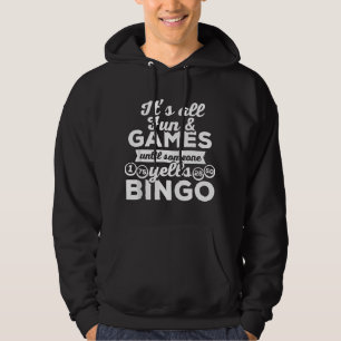 Bingo Yells - Funny Bingo Caller Outfit Bingo Play Hoodie