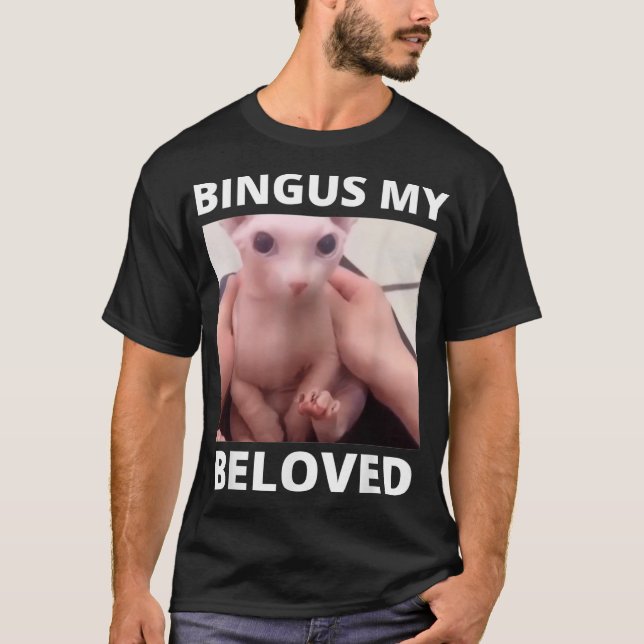 Bingus Is Calling My Beloved Hairless Sphinx Cat  T-Shirt (Front)