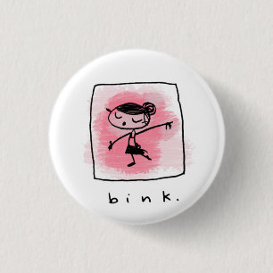 bink. 3 cm round badge